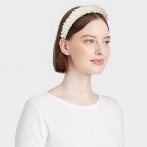 A New Day Padded Pearl Bead Headband